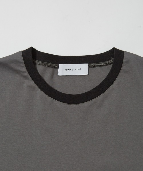 ADAM ET ROPE'(アダムエロペ)の「【WEB限定】カラーミックス リンガー ショートスリーブ Tシャツ / ユニセックス(Tシャツ/カットソー・メンズ・グレー/ブルー/オフホワイト/ダークブラウン・S/L/M)」の9枚目の写真