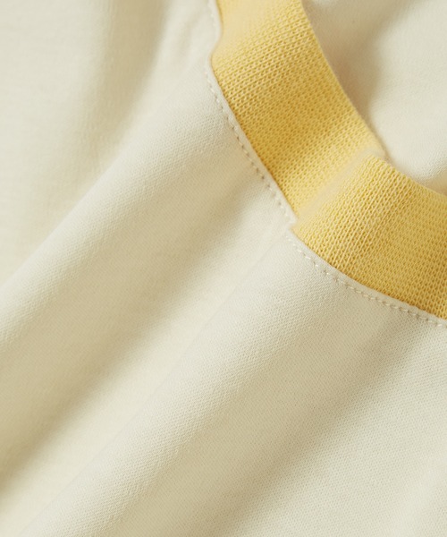 ADAM ET ROPE'(アダムエロペ)の「【WEB限定】カラーミックス リンガー ショートスリーブ Tシャツ / ユニセックス(Tシャツ/カットソー・メンズ・グレー/ブルー/オフホワイト/ダークブラウン・S/L/M)」の5枚目の写真