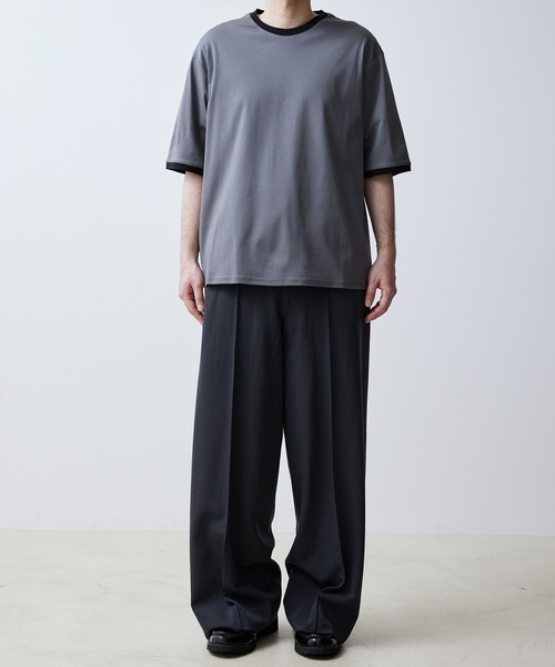 ADAM ET ROPE'(アダムエロペ)の「【WEB限定】カラーミックス リンガー ショートスリーブ Tシャツ / ユニセックス(Tシャツ/カットソー・メンズ・グレー/ブルー/オフホワイト/ダークブラウン・S/L/M)」の17枚目の写真