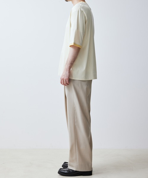 ADAM ET ROPE'(アダムエロペ)の「【WEB限定】カラーミックス リンガー ショートスリーブ Tシャツ / ユニセックス(Tシャツ/カットソー・メンズ・グレー/ブルー/オフホワイト/ダークブラウン・S/L/M)」の15枚目の写真