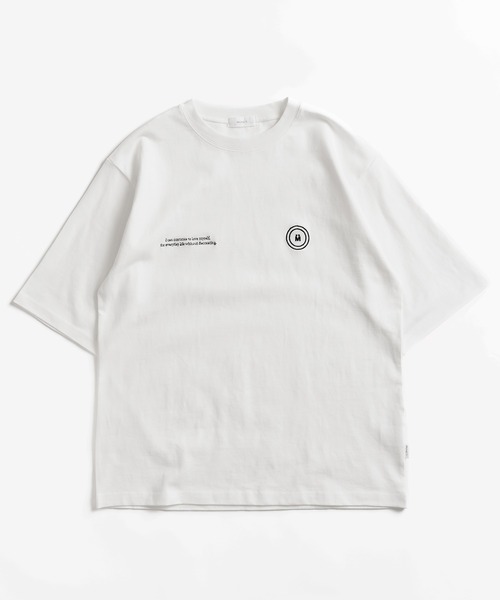 MUHET(ミュエータ)の「ロゴ刺繍Tシャツ(Tシャツ/カットソー・レディース・ネイビー/レッド/杢グレー/オフホワイト・X-LARGE/MEDIUM)」の5枚目の写真