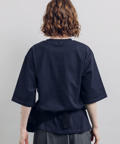 MUHET(ミュエータ)の「ロゴ刺繍Tシャツ(Tシャツ/カットソー・レディース・ネイビー/レッド/杢グレー/オフホワイト・X-LARGE/MEDIUM)」の22枚目の写真
