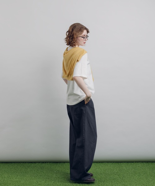 MUHET(ミュエータ)の「ロゴ刺繍Tシャツ(Tシャツ/カットソー・レディース・ネイビー/レッド/杢グレー/オフホワイト・X-LARGE/MEDIUM)」の12枚目の写真
