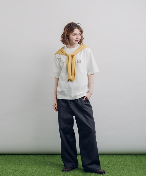 MUHET(ミュエータ)の「ロゴ刺繍Tシャツ(Tシャツ/カットソー・レディース・ネイビー/レッド/杢グレー/オフホワイト・X-LARGE/MEDIUM)」の10枚目の写真
