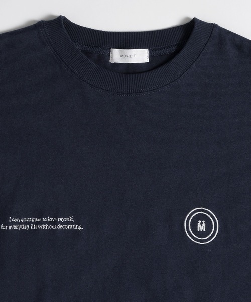 MUHET(ミュエータ)の「ロゴ刺繍Tシャツ(Tシャツ/カットソー・レディース・ネイビー/レッド/杢グレー/オフホワイト・X-LARGE/MEDIUM)」の19枚目の写真