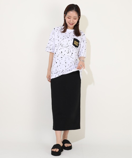 BABYDOLL（ベビードール）の「親子お揃い スプラッシュ Tシャツ 9514A（Tシャツ/カットソー・レディース・ブラック/ホワイト・XL/M/S/L）」の5枚目の写真