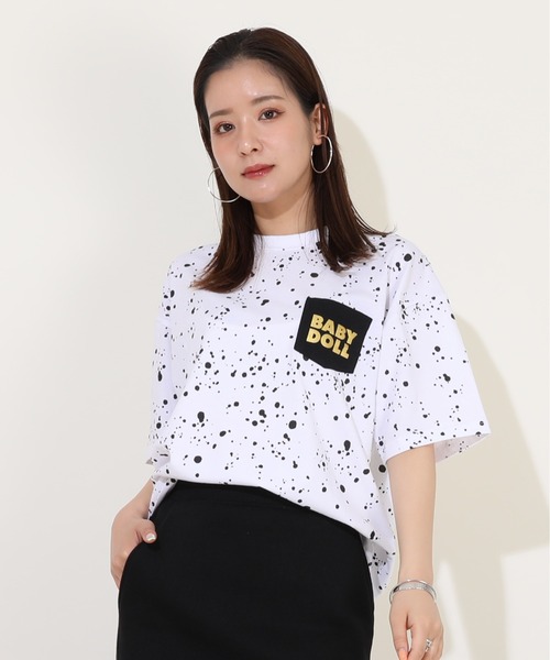 BABYDOLL（ベビードール）の「親子お揃い スプラッシュ Tシャツ 9514A（Tシャツ/カットソー・レディース・ブラック/ホワイト・XL/M/S/L）」の7枚目の写真