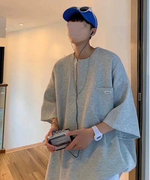 .KOM(ドットコム)の「『.KOM/ドットケーオーエム』オーバーサイズ サマーセットアップ【Y】【CN】(その他トップス・メンズ・グレー/ブラック/ブルー・FREE)」の5枚目の写真