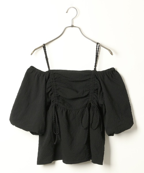 Heather（ヘザー）の「フロントギャザーオフショルブラウス