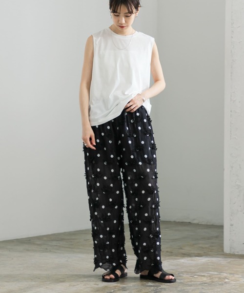 URBAN RESEARCH(アーバンリサーチ)の「『UR TECH ひやサラクール』ノースリーブカットソー(Tシャツ/カットソー・レディース・オフホワイト/ブルー系その他/チャコールグレー・FREE)」の8枚目の写真