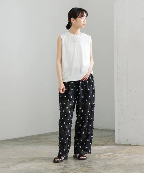 URBAN RESEARCH(アーバンリサーチ)の「『UR TECH ひやサラクール』ノースリーブカットソー(Tシャツ/カットソー・レディース・オフホワイト/ブルー系その他/チャコールグレー・FREE)」の9枚目の写真