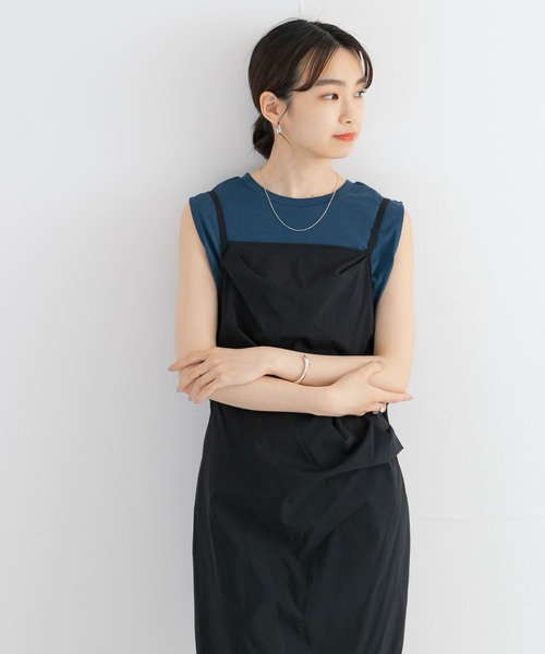 URBAN RESEARCH(アーバンリサーチ)の「『UR TECH ひやサラクール』ノースリーブカットソー(Tシャツ/カットソー・レディース・オフホワイト/ブルー系その他/チャコールグレー・FREE)」の13枚目の写真