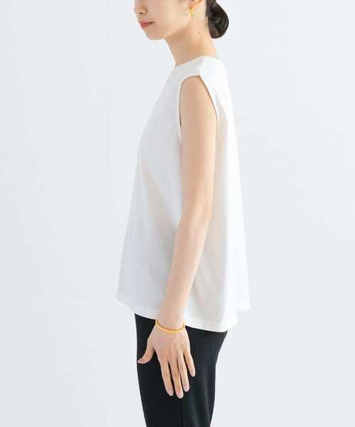 URBAN RESEARCH(アーバンリサーチ)の「『UR TECH ひやサラクール』ノースリーブカットソー(Tシャツ/カットソー・レディース・オフホワイト/ブルー系その他/チャコールグレー・FREE)」の18枚目の写真