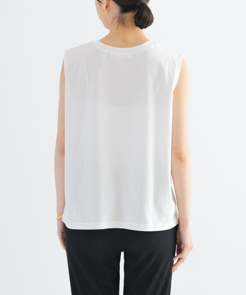 URBAN RESEARCH(アーバンリサーチ)の「『UR TECH ひやサラクール』ノースリーブカットソー(Tシャツ/カットソー・レディース・オフホワイト/ブルー系その他/チャコールグレー・FREE)」の19枚目の写真