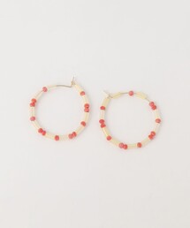 BEAUTY&YOUTH UNITED ARROWS（ビューティーアンドユースユナイテッドアローズ）の「ガラスビーズ コンビ フープピアス（ピアス（両耳用））」