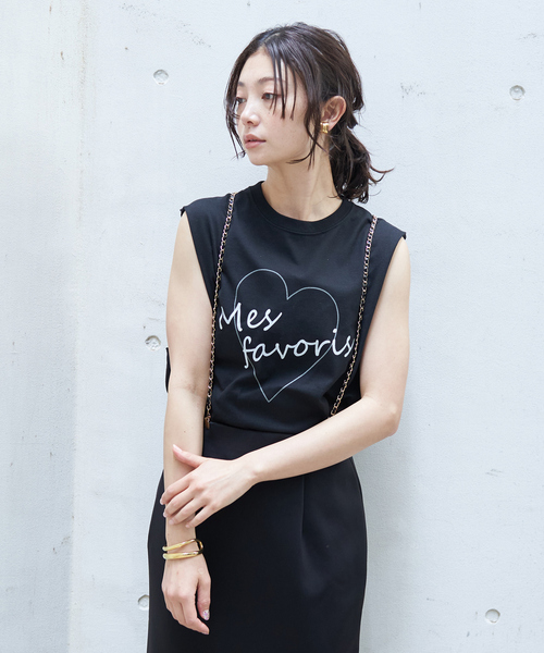 Rouge vif Anna（ルージュヴィフアンナ）の「ハートロゴノースリボックスTEE（Tシャツ/カットソー・レディース・ホワイト/ブラック・フリー）」の19枚目の写真