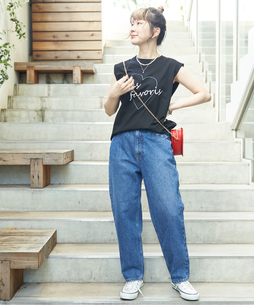 Rouge vif Anna（ルージュヴィフアンナ）の「ハートロゴノースリボックスTEE（Tシャツ/カットソー・レディース・ホワイト/ブラック・フリー）」の14枚目の写真