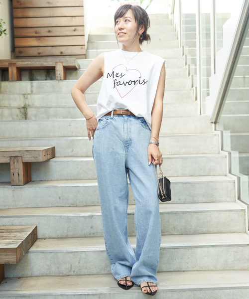 Rouge vif Anna（ルージュヴィフアンナ）の「ハートロゴノースリボックスTEE（Tシャツ/カットソー・レディース・ホワイト/ブラック・フリー）」の7枚目の写真