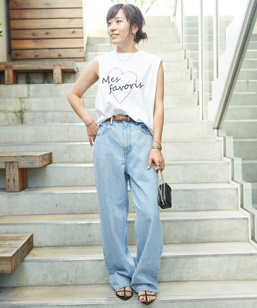 Rouge vif Anna（ルージュヴィフアンナ）の「ハートロゴノースリボックスTEE（Tシャツ/カットソー・レディース・ホワイト/ブラック・フリー）」の8枚目の写真