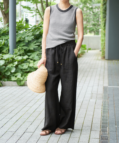 IENA LA BOUCLE(イエナラブークル)の「《追加》IENA LA BOUCLE リネンブロードイージーパンツ(ブラック)(その他パンツ・レディース・ブラック・34/36/38/40)」の15枚目の写真