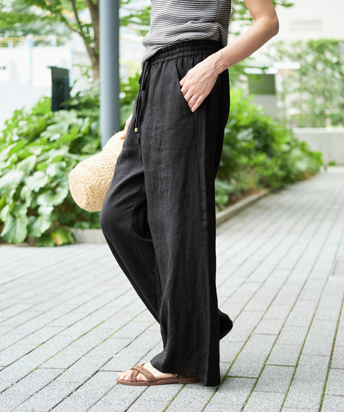 IENA LA BOUCLE(イエナラブークル)の「《追加》IENA LA BOUCLE リネンブロードイージーパンツ(ブラック)(その他パンツ・レディース・ブラック・34/36/38/40)」の13枚目の写真