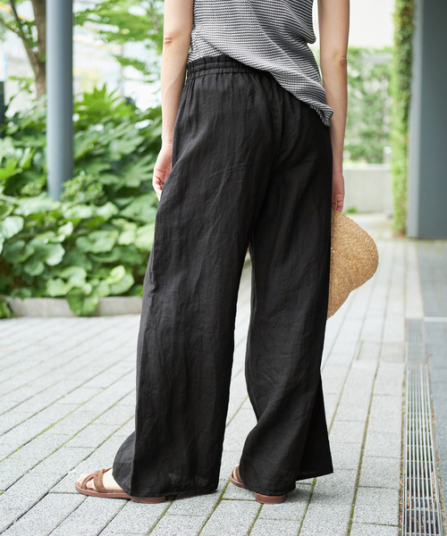 IENA LA BOUCLE(イエナラブークル)の「《追加》IENA LA BOUCLE リネンブロードイージーパンツ(ブラック)(その他パンツ・レディース・ブラック・34/36/38/40)」の12枚目の写真