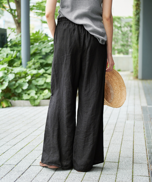 IENA LA BOUCLE(イエナラブークル)の「《追加》IENA LA BOUCLE リネンブロードイージーパンツ(ブラック)(その他パンツ・レディース・ブラック・34/36/38/40)」の11枚目の写真