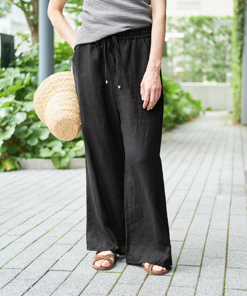 IENA LA BOUCLE(イエナラブークル)の「《追加》IENA LA BOUCLE リネンブロードイージーパンツ(ブラック)(その他パンツ・レディース・ブラック・34/36/38/40)」の9枚目の写真