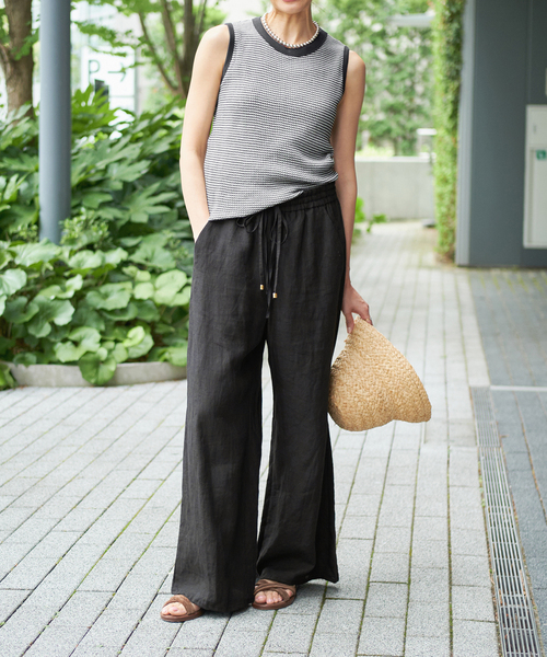 IENA LA BOUCLE(イエナラブークル)の「《追加》IENA LA BOUCLE リネンブロードイージーパンツ(ブラック)(その他パンツ・レディース・ブラック・34/36/38/40)」の8枚目の写真