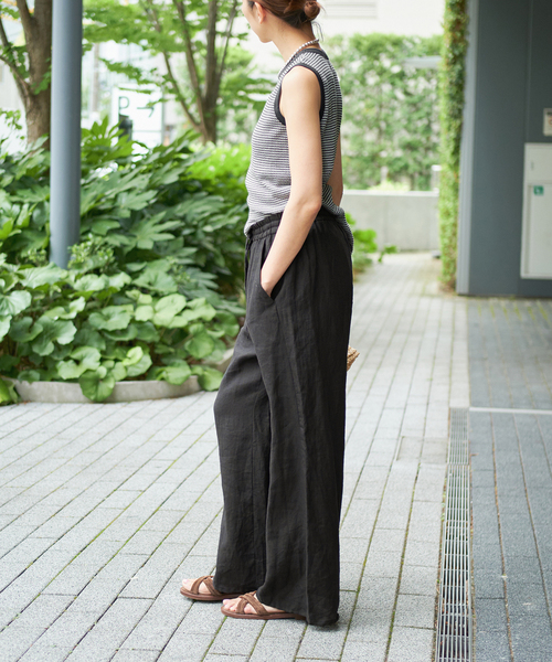 IENA LA BOUCLE(イエナラブークル)の「《追加》IENA LA BOUCLE リネンブロードイージーパンツ(ブラック)(その他パンツ・レディース・ブラック・34/36/38/40)」の7枚目の写真