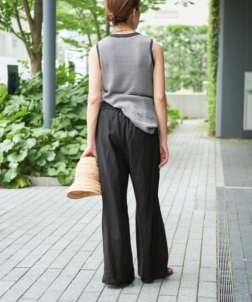 IENA LA BOUCLE(イエナラブークル)の「《追加》IENA LA BOUCLE リネンブロードイージーパンツ(ブラック)(その他パンツ・レディース・ブラック・34/36/38/40)」の6枚目の写真