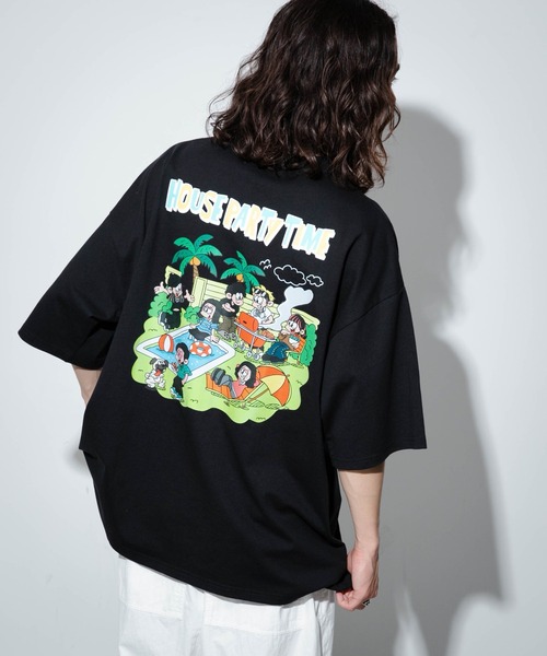 NEW JACK（ニュージャック）の「∴WEGO/別注NEW JACKグラフィックT（Tシャツ/カットソー・メンズ・ホワイト/ブラック/ホワイト系その他/ブラック系その他・MEDIUM/LARGE）」の4枚目の写真