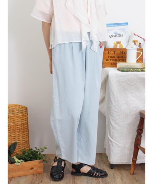 Samansa Mos2（サマンサ モスモス）の「デニムイージーパンツ（その他パンツ・レディース・サックスブルー/ブルー・F）」の3枚目の写真