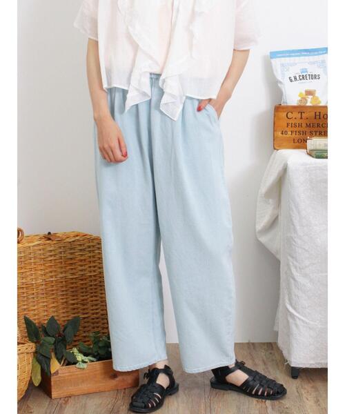 Samansa Mos2（サマンサ モスモス）の「デニムイージーパンツ（その他パンツ・レディース・サックスブルー/ブルー・F）」の4枚目の写真