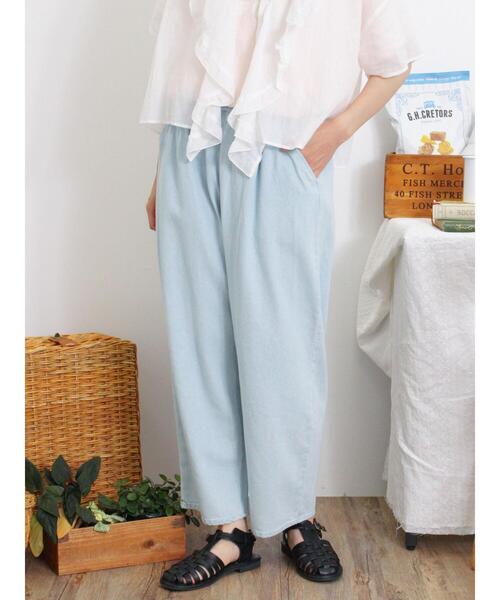 Samansa Mos2（サマンサ モスモス）の「デニムイージーパンツ（その他パンツ・レディース・サックスブルー/ブルー・F）」の5枚目の写真