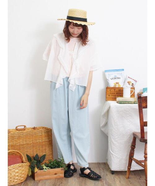 Samansa Mos2（サマンサ モスモス）の「デニムイージーパンツ（その他パンツ・レディース・サックスブルー/ブルー・F）」の8枚目の写真