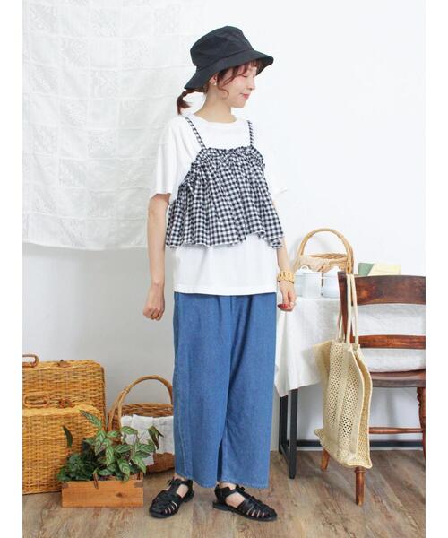 Samansa Mos2（サマンサ モスモス）の「デニムイージーパンツ（その他パンツ・レディース・サックスブルー/ブルー・F）」の10枚目の写真