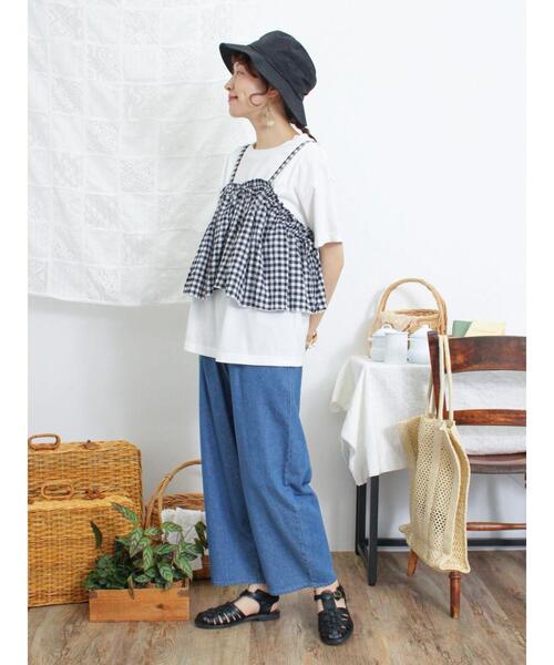 Samansa Mos2（サマンサ モスモス）の「デニムイージーパンツ（その他パンツ・レディース・サックスブルー/ブルー・F）」の11枚目の写真