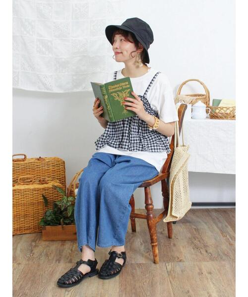 Samansa Mos2（サマンサ モスモス）の「デニムイージーパンツ（その他パンツ・レディース・サックスブルー/ブルー・F）」の13枚目の写真