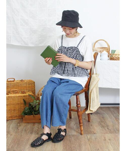 Samansa Mos2（サマンサ モスモス）の「デニムイージーパンツ（その他パンツ・レディース・サックスブルー/ブルー・F）」の14枚目の写真