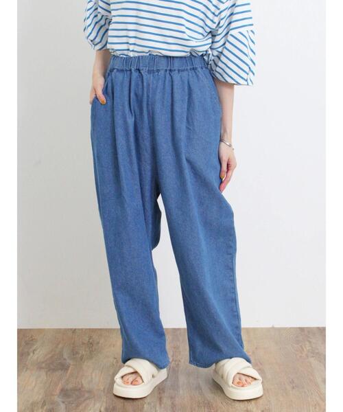 Samansa Mos2（サマンサ モスモス）の「デニムイージーパンツ（その他パンツ・レディース・サックスブルー/ブルー・F）」の16枚目の写真