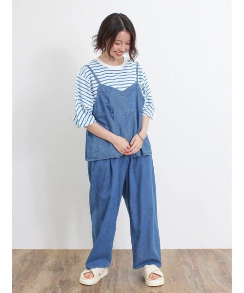 Samansa Mos2（サマンサ モスモス）の「デニムイージーパンツ（その他パンツ・レディース・サックスブルー/ブルー・F）」の18枚目の写真