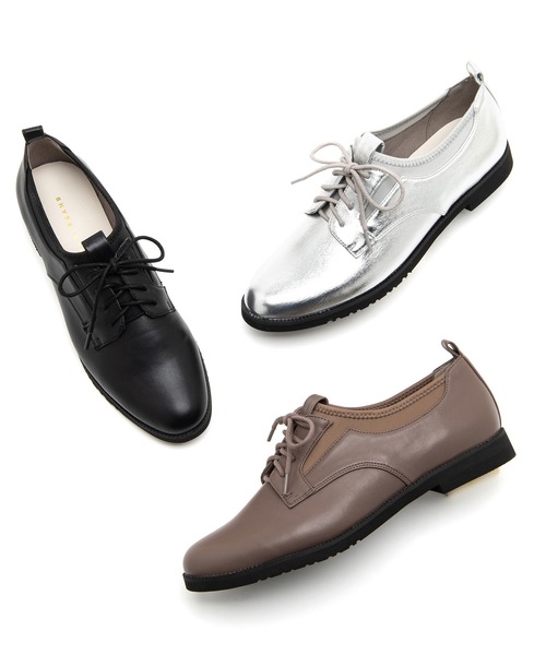 JELLY BEANS（ジェリービーンズ）の「ストレッチトップラインレースアップマニッシュシューズ(204-44014)JELLY BEANS(ジェリービーンズ)（ドレスシューズ・レディース・グレイッシュベージュ/シルバー・22.5/23/23.5/24/24.5）」の10枚目の写真