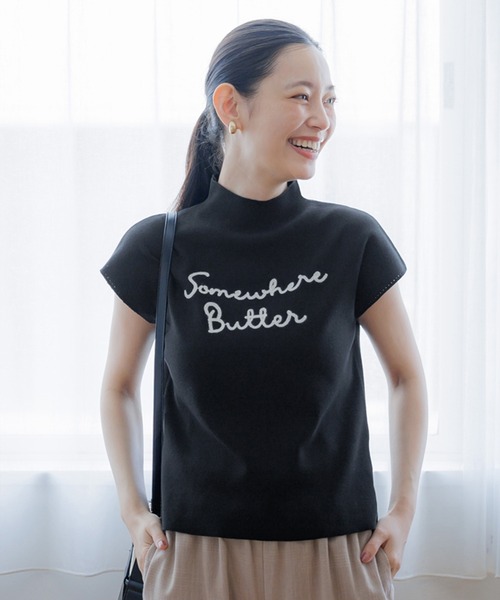 セール】チェーンロゴボトルネックニットトップス（Tシャツ/カットソー