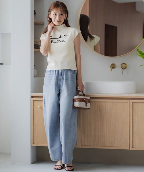 coca(coca)(コカ)の「チェーンロゴボトルネックニットトップス(Tシャツ/カットソー・レディース・ホワイト/ブラック・M/L)」の6枚目の写真