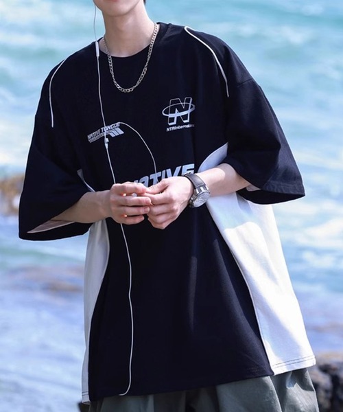 SEN TOKYO(セントーキョー)の「【ユニセックス】洗練ブロークコア。ユニフォームデザイン ゲームTシャツ(Tシャツ/カットソー・メンズ・ブラック/ホワイト/レッド・FREE)」の5枚目の写真