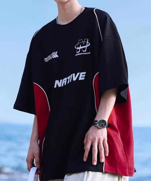 SEN TOKYO(セントーキョー)の「【ユニセックス】洗練ブロークコア。ユニフォームデザイン ゲームTシャツ(Tシャツ/カットソー・メンズ・ブラック/ホワイト/レッド・FREE)」の12枚目の写真