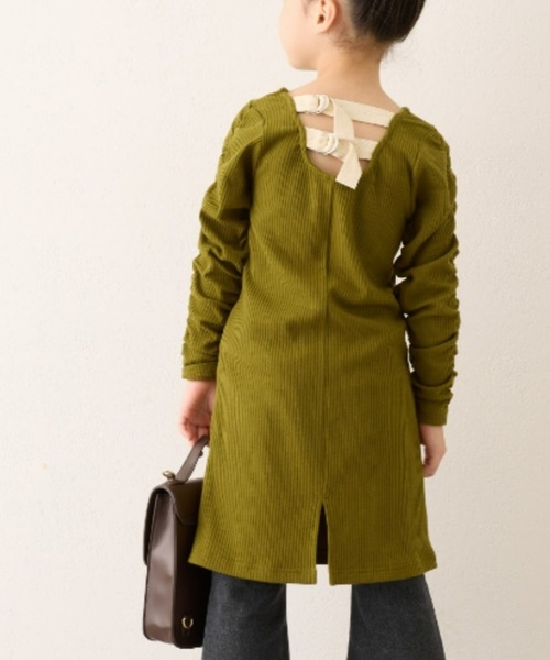 CIAOPANIC TYPY（チャオパニックティピー）の「【KIDS】バックベルトワンピース（ワンピース・キッズ・ブラック/パープル/カーキ・XX-LARGE/X-LARGE/LARGE/MEDIUM/SMALL）」の3枚目の写真