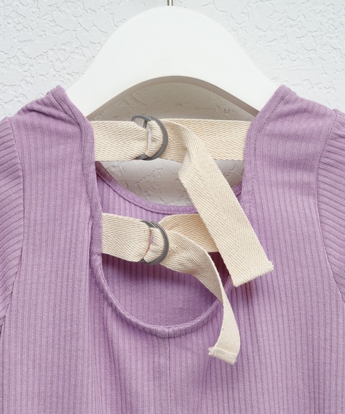 CIAOPANIC TYPY（チャオパニックティピー）の「【KIDS】バックベルトワンピース（ワンピース・キッズ・ブラック/パープル/カーキ・XX-LARGE/X-LARGE/LARGE/MEDIUM/SMALL）」の8枚目の写真