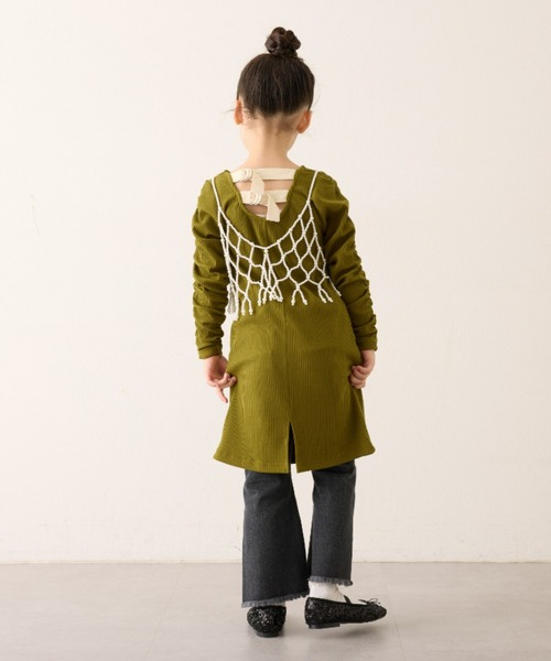 CIAOPANIC TYPY（チャオパニックティピー）の「【KIDS】バックベルトワンピース（ワンピース・キッズ・ブラック/パープル/カーキ・XX-LARGE/X-LARGE/LARGE/MEDIUM/SMALL）」の19枚目の写真